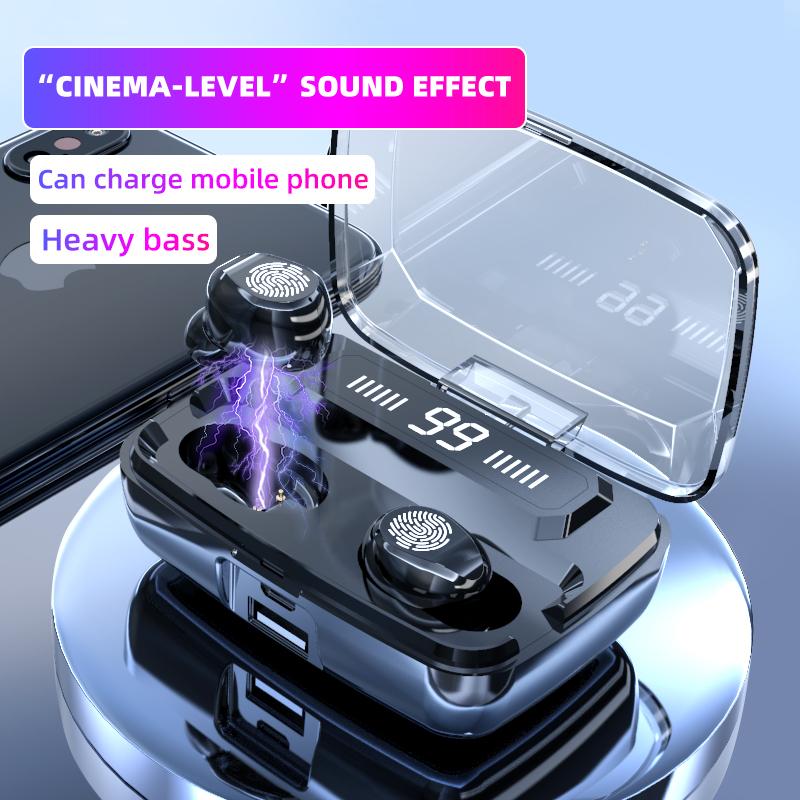 Ban Đầu M11-9 Tai Nghe Không Dây TWS Bluetooth5.0 Tai Nghe HiFi IPX7 Chống Nước Tai Nghe Nhét Tai Điều Khiển Cảm Ứng Thể Thao/Trò Chơi