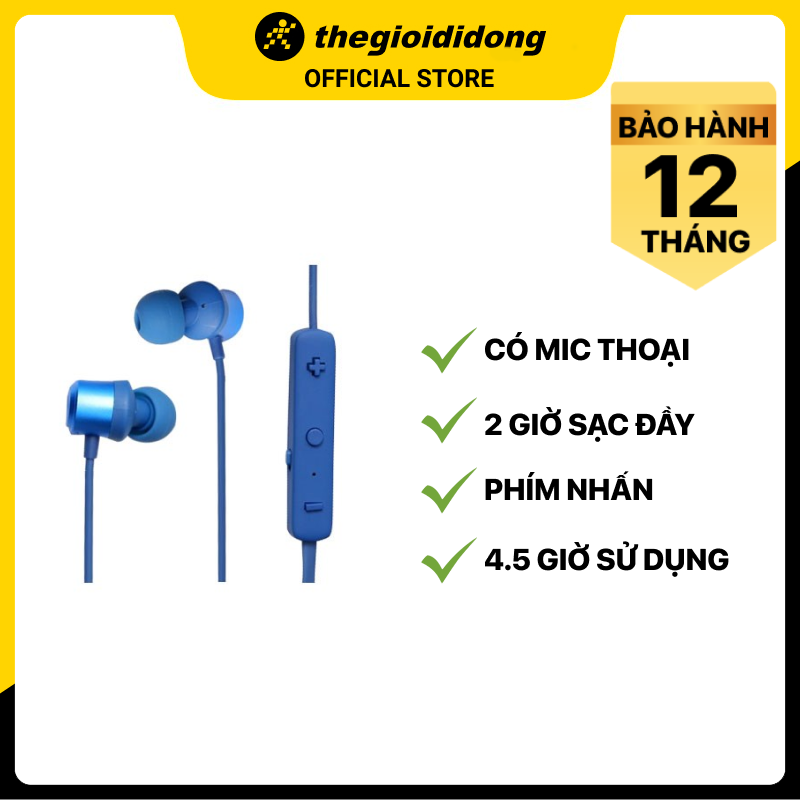 Tai nghe Bluetooth Mozard S205A Xanh - Hàng Chính Hãng