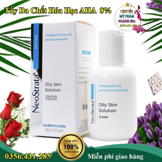 Tẩy da chết hoá học 8% AHA làm sạch sâu, giảm thâm, chống lão hóa NeoStrata Oily Skin Solution-100ml TẶNG MẶT NẠ MỠ NGỰA BUTIQ LAB HÀN QUỐC ( HÀNG CÔNG TY NHẬP KHẨU CHÍNH NGẠCH )