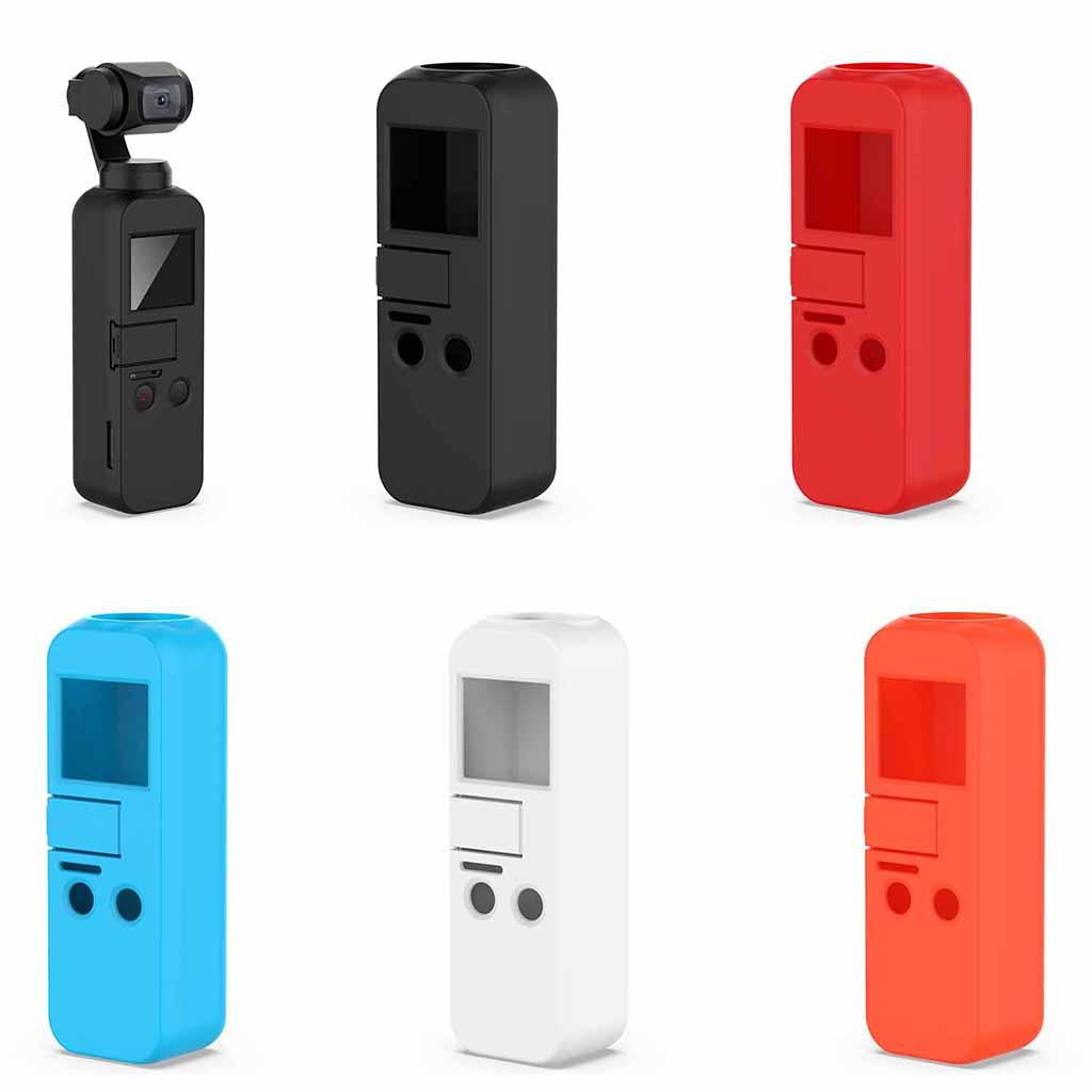 Handheld Camera Soft Silicone Protective Case Cover Shockproof Sleeve Compatible with DJI Pocket, with Lens Cap