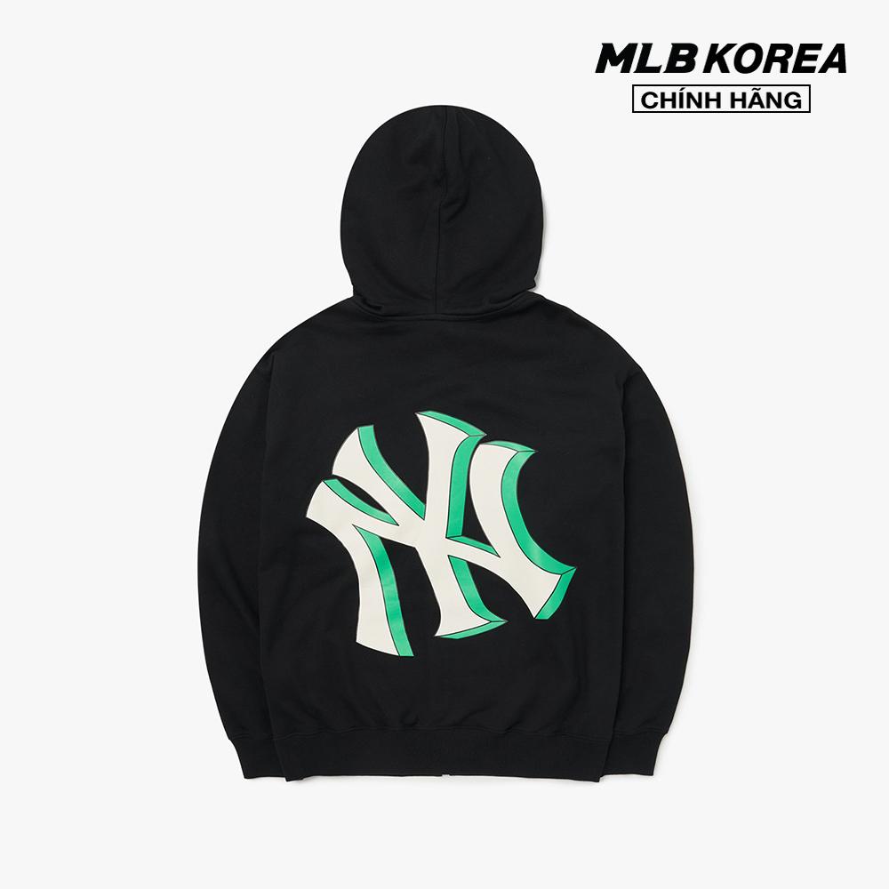 MLB - Áo hoodie tay dài phối mũ Basic Mego Logo Hood Zip Up 3ATRB0224