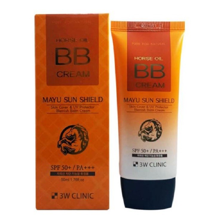 Kem nền trang điểm BB tinh chất dầu ngựa 3W CLINIC Hàn Quốc 50ml