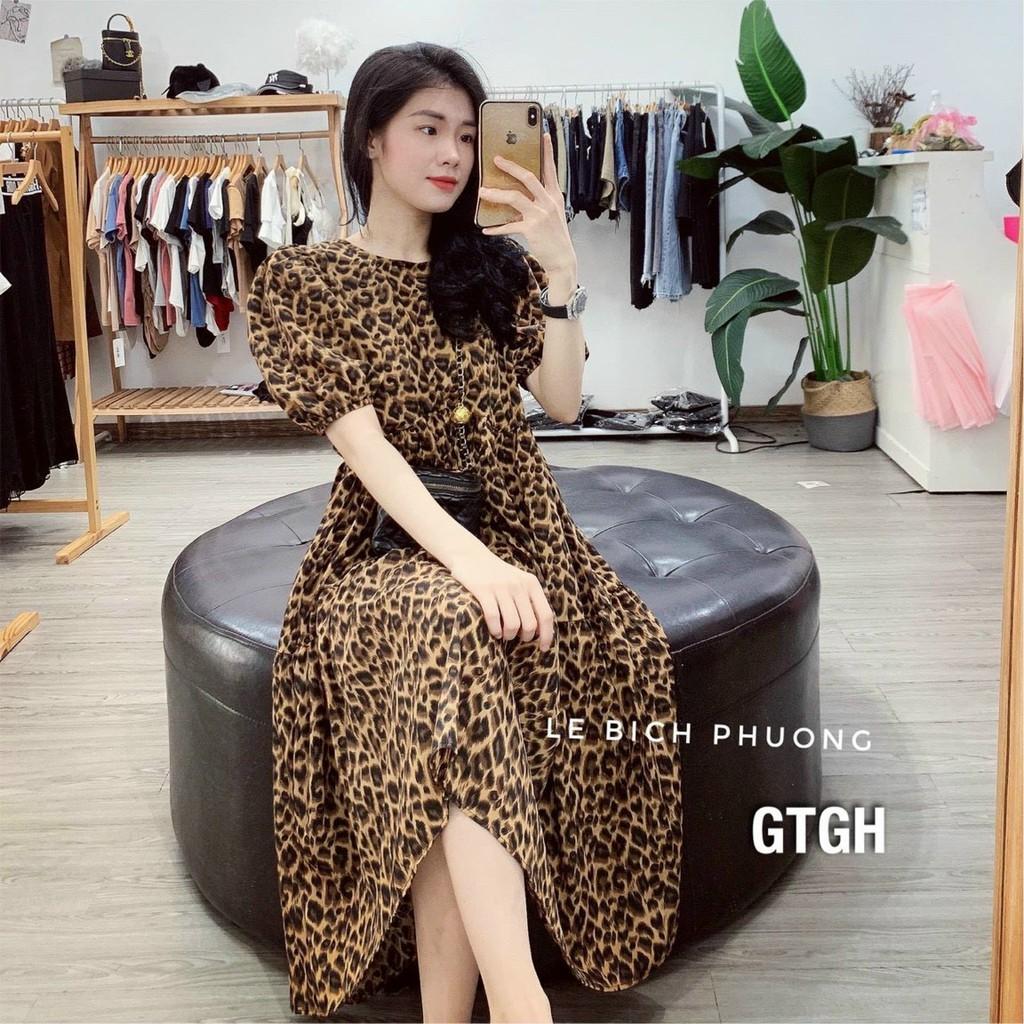 Váy bầu,đầm bầu công sở thiết kế dáng suông chất lụa hàn châu freesize tới 70kg