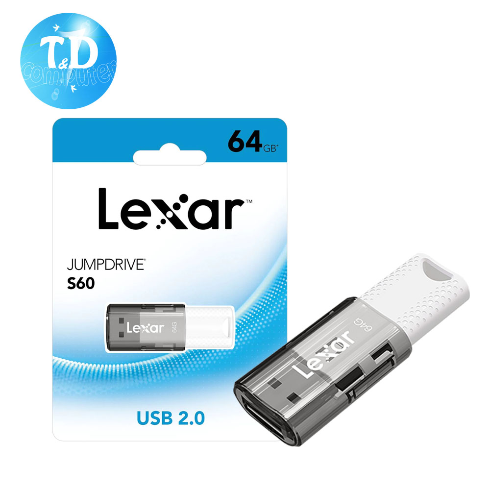 USB Lexar JumpDrive S60 64GB USB 2.0 - Hàng chính hãng Digiworld phân phối