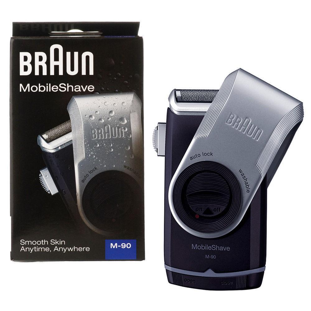 Máy cạo râu du lịch dùng pin AAA Braun M90 - Nhập khẩu tại Đức - Bảo hành chính hãng toàn quốc 2 năm