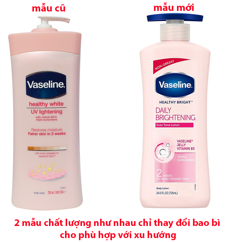 Sữa dưỡng thể Vaseline dưỡng trắng da 725ml