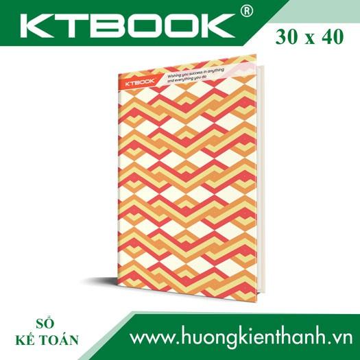 Sổ ghi chép Kế Toán bìa cứng giấy in caro cao cấp size 30 x 40 cm Khổ Lớn mã 200 (180 trang)