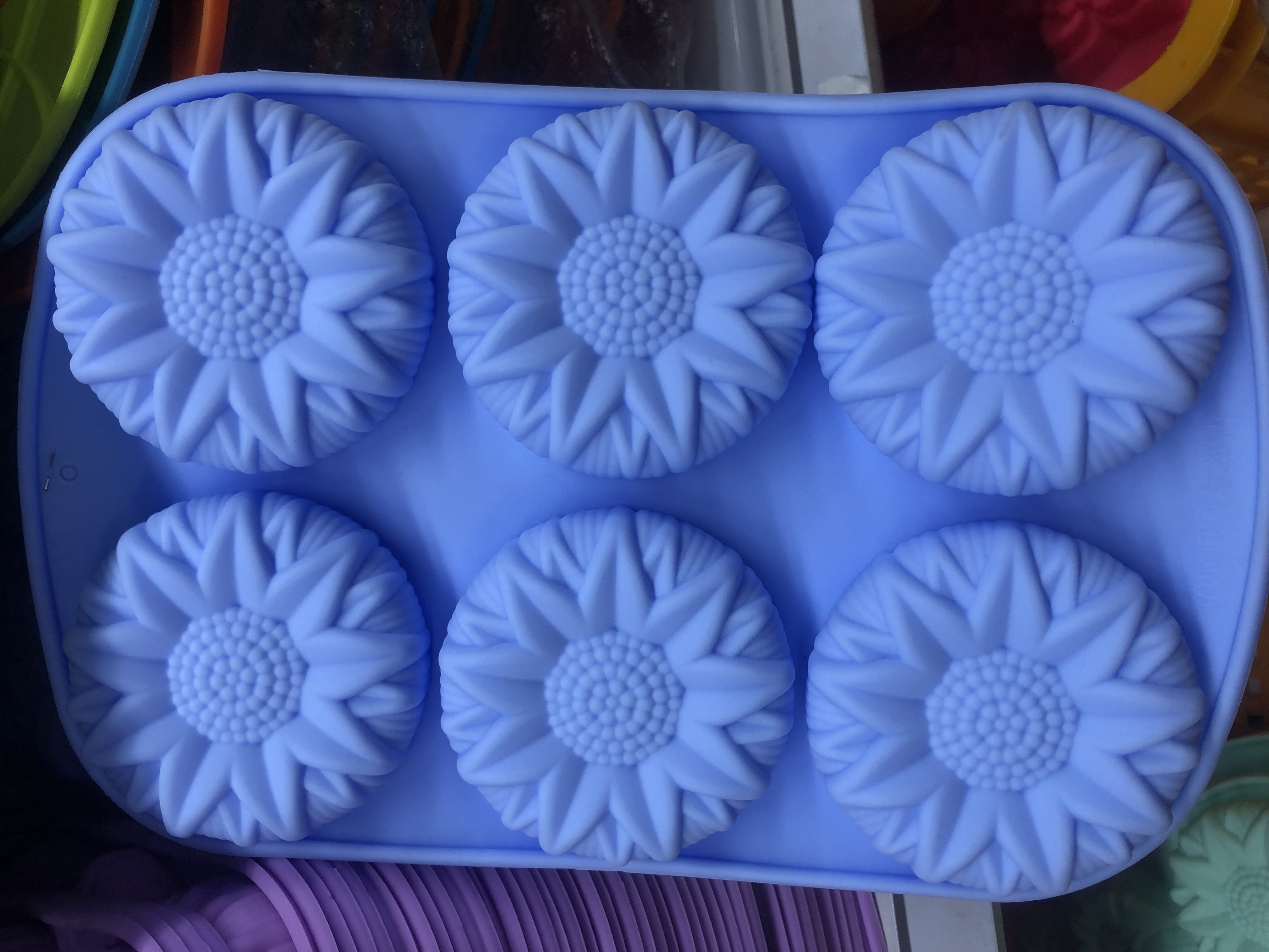Khuôn silicon 6 hoa hướng dương