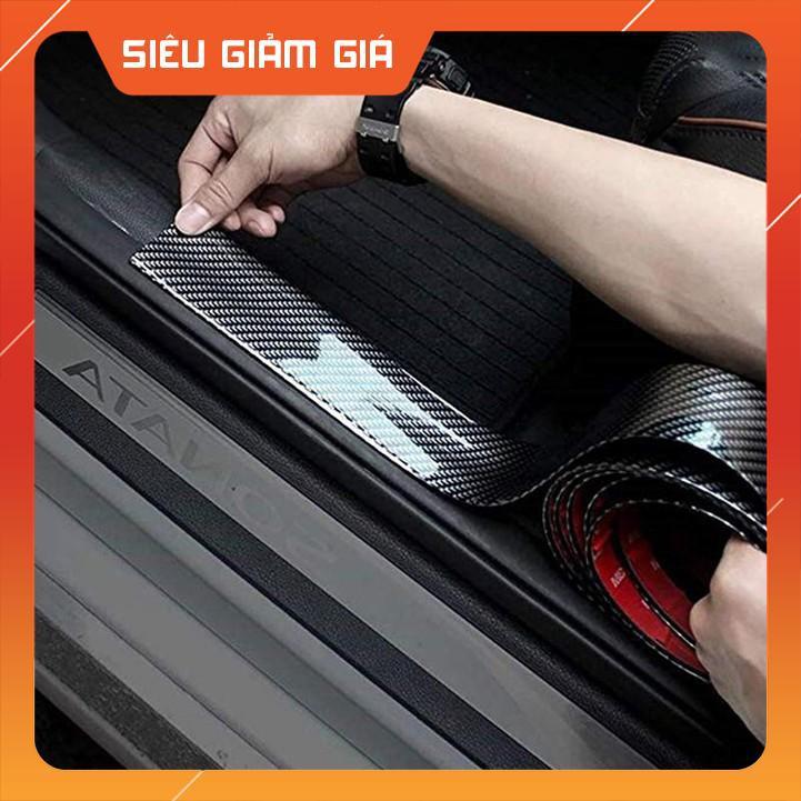 Cuộn nẹp cao su Carbon bảo vệ trang trí ô tô đơn giá tính theo m