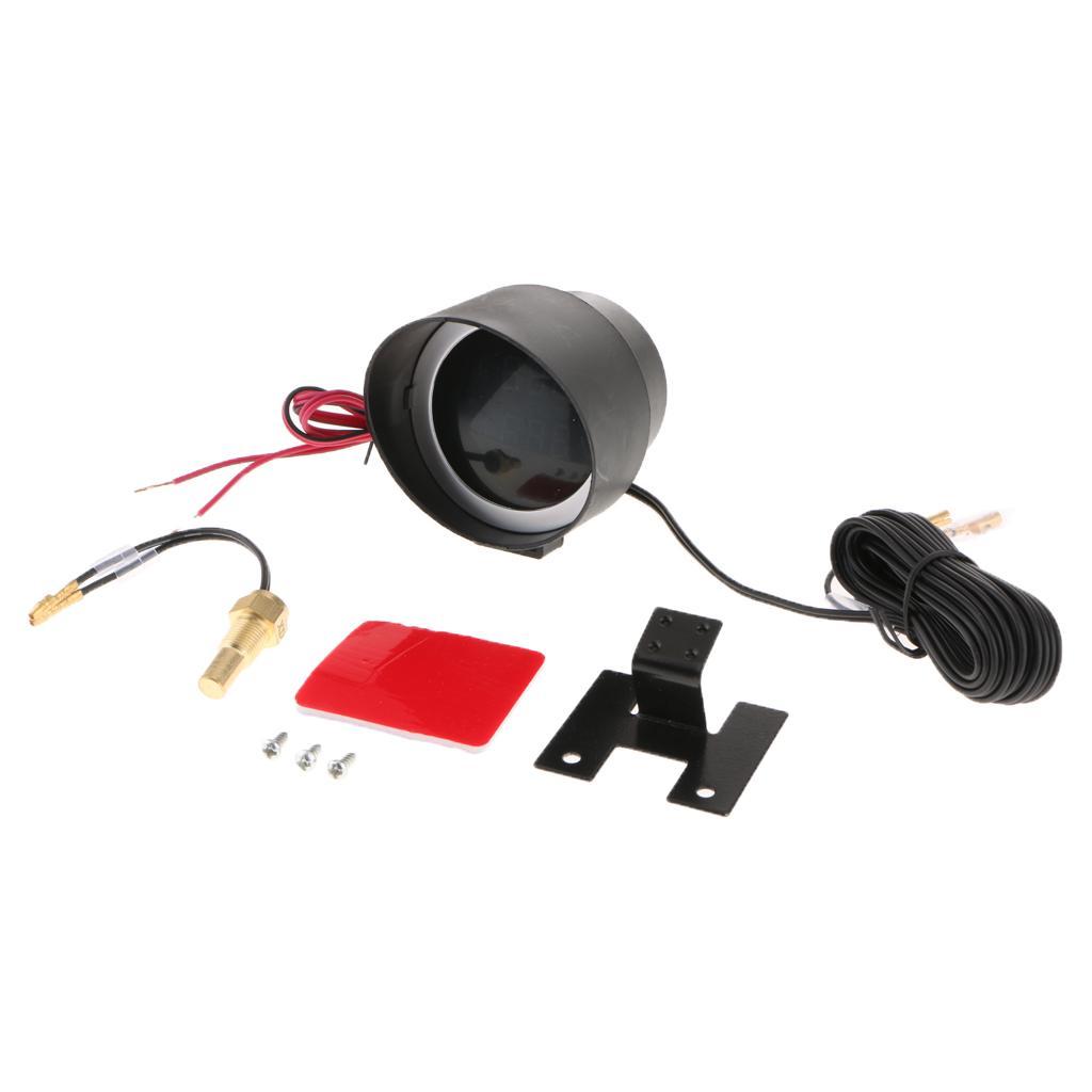 2X 12V/24V Voltmeter Water Temp Temperature Gauge w/ Sensor 10mm