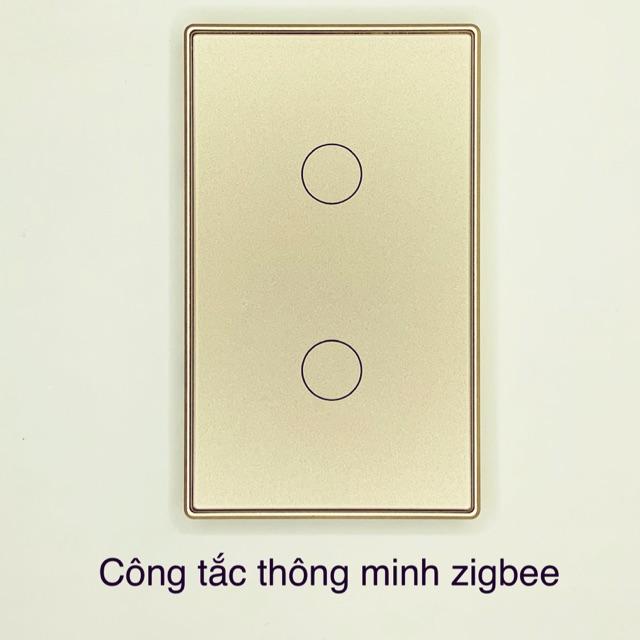 Công tắc thông minh cao cấp Tuya viền nhôm Zigbee 3.0, mặt kính 2.5D - từ 1-4 nút, cần Hub trung tâm Zigbee và cần dây N