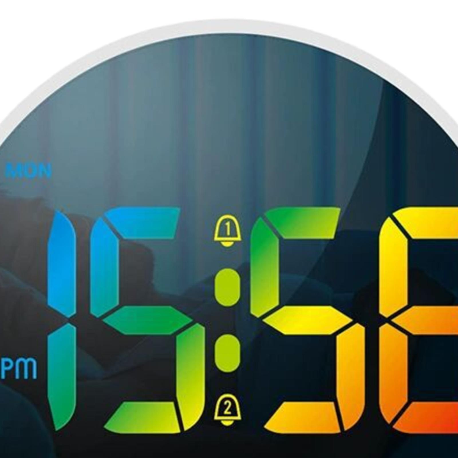 Digital Alarm Clock Table Clock Mirror Desk Clock ,Gift Memory Function Bedroom Bedside Clock LED Digital Table Clocks for Home, Office, Adults