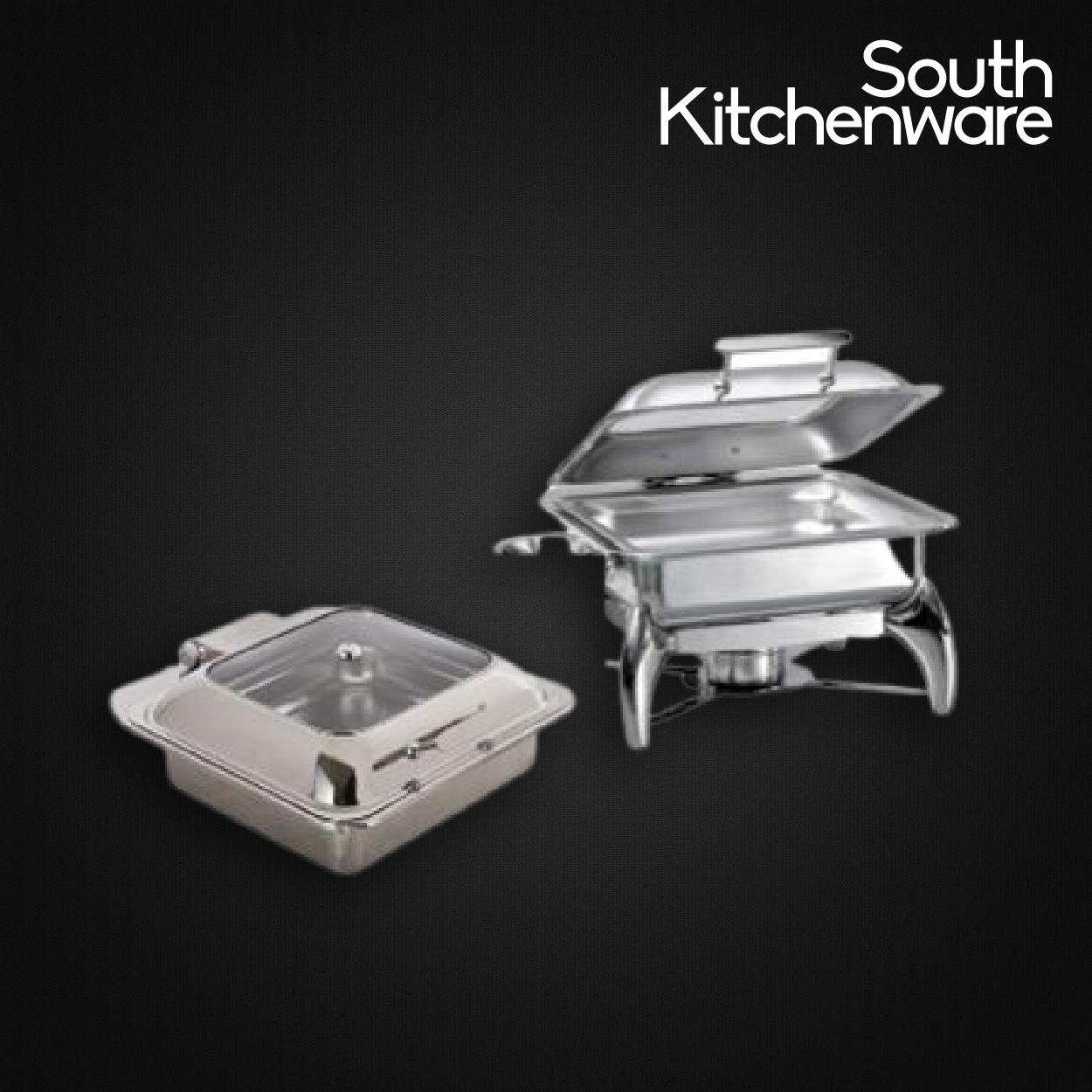 Lò hâm buffet vuông nắp kiếng chân inox 2/3 AT62293