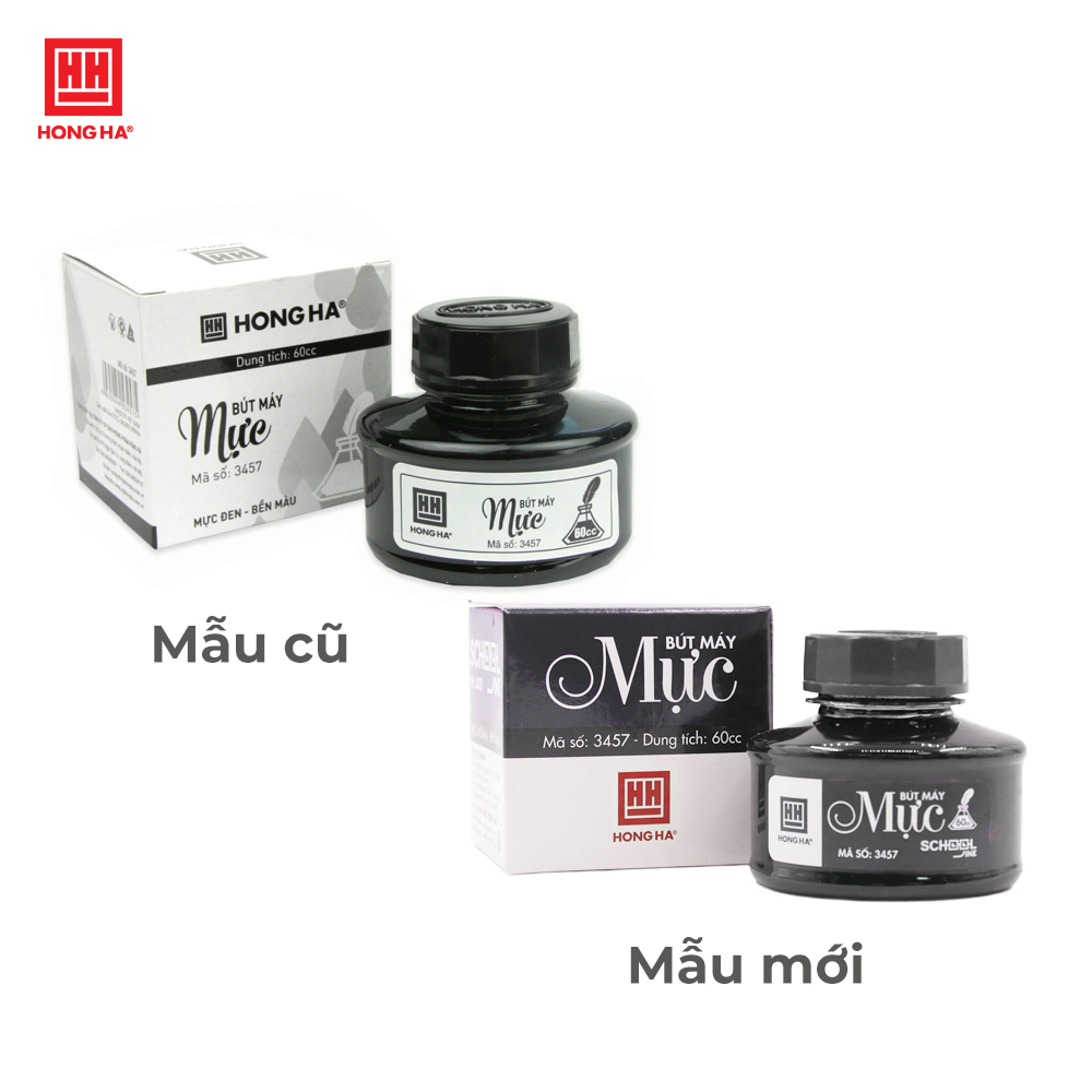 Mực lọ đen Hồng Hà 3457 - dành cho bút máy