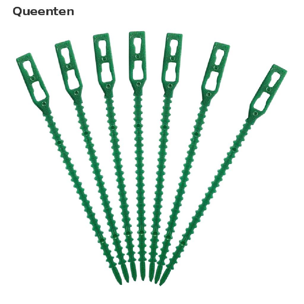 Queenten 50/100pcs Reusable Plastic Plant Support Clips clamps Plants Hanging Vine Garden  QT