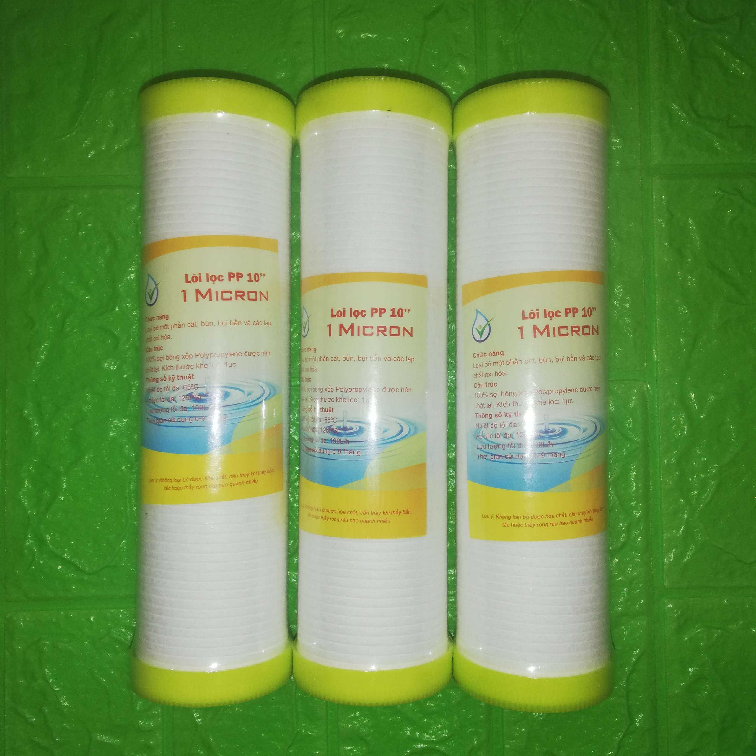 Combo 3 lõi lọc số 3 PP 10 in - Chính hãng