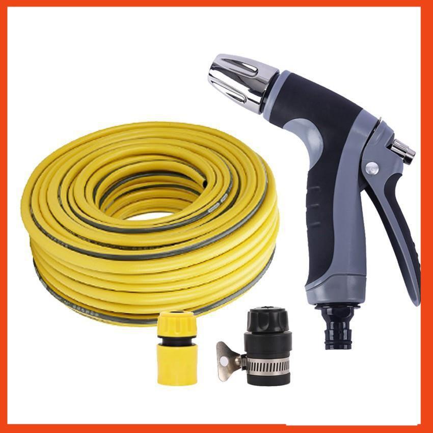 Bộ dây và vòi xịt tăng áp rửa xe tưới cây