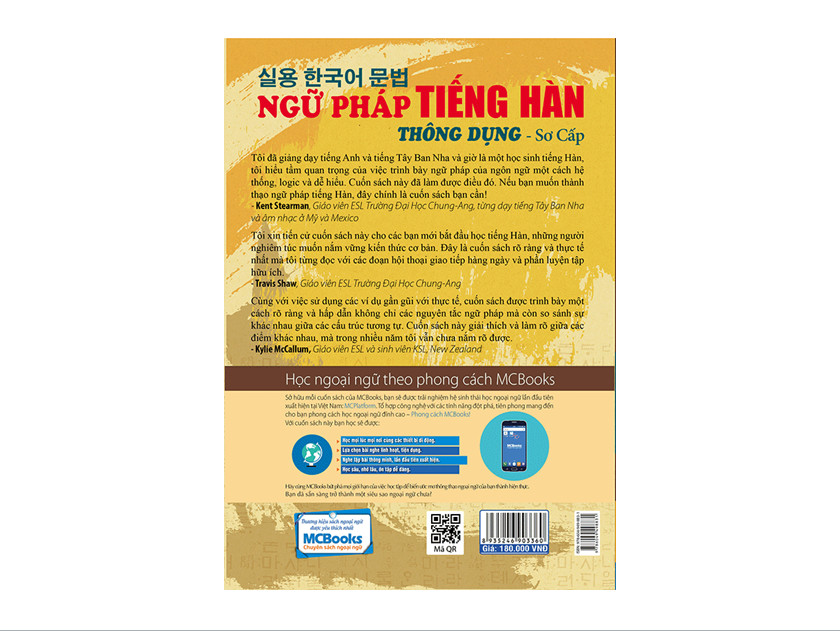 Ngữ Pháp Tiếng Hàn Thông Dụng Sơ Cấp (Học Kèm App: MCBooks Application)