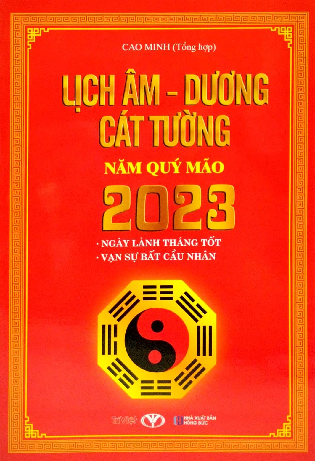 Hình ảnh Lịch Âm - Dương Cát Tường Năm Quý Mão 2023