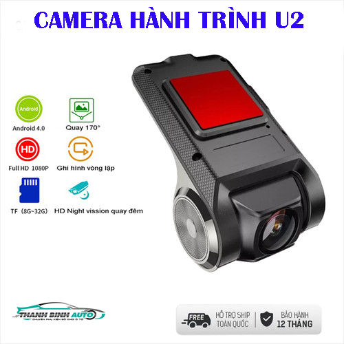 Camera hành trình U2 tích hợp màn dvd android quay hd giá rẻ , bảo hành 12 tháng
