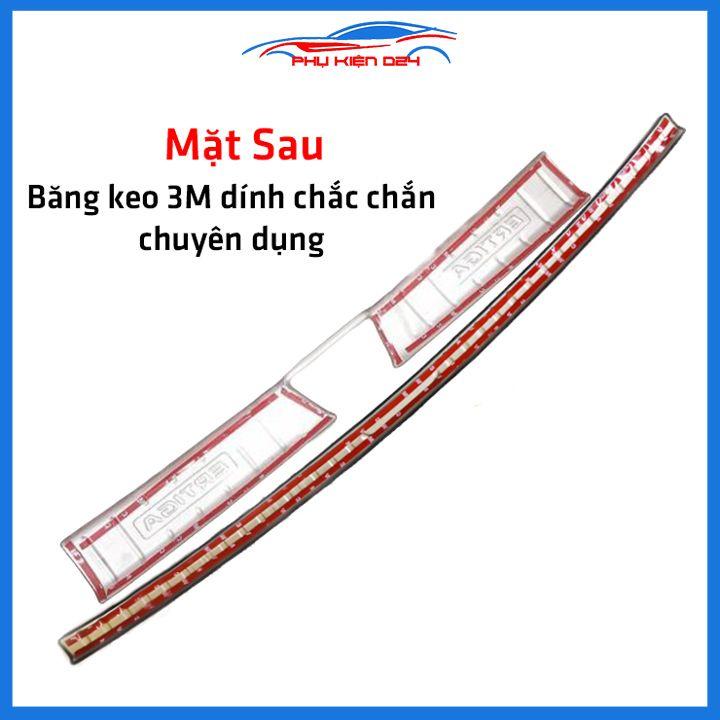 Ốp chống trầy cốp Suzuki Ertiga thép không gỉ vân titan bảo vệ xe chống va đập