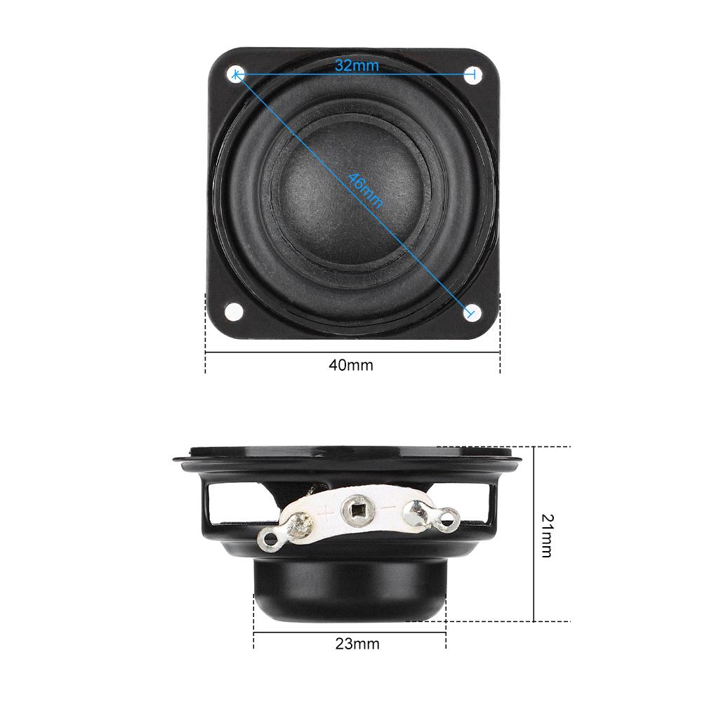 AIYIMA 2PCS 1,5 inch Mini Full Range Loa di động 4 ohm 5 10w Stroke Bass Hifi Stereo Sound Loudpeaker Home Nhà hát Color: 4 ohm 10W