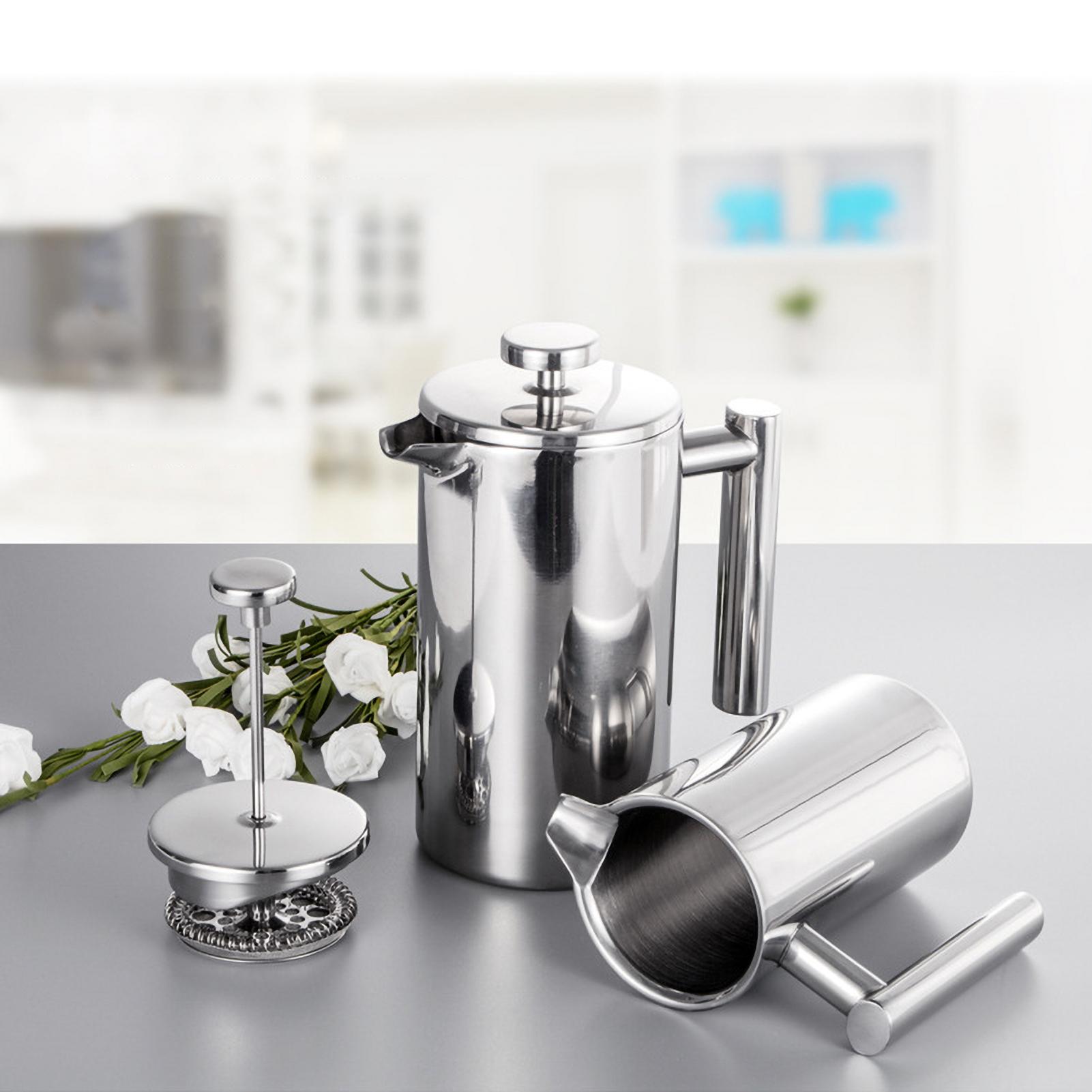 350ml/800ml/1000ml French Press Coffee Maker Stainless Steel Double Walled Insulated Coffee Maker Pot