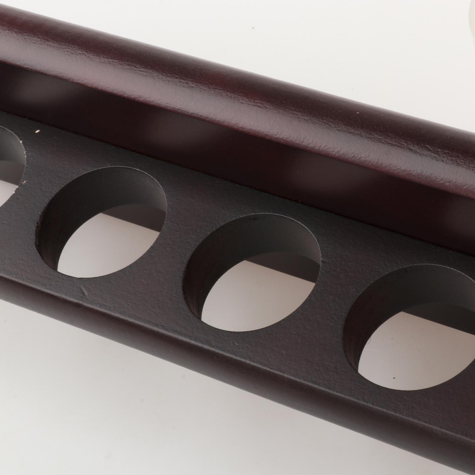 Wood Billiard Cue Rack Accessories Locating Clips Storage Bracket Wall Mounted Pool Cue Holder for Clubs Pool Bars Players Game Room Sports