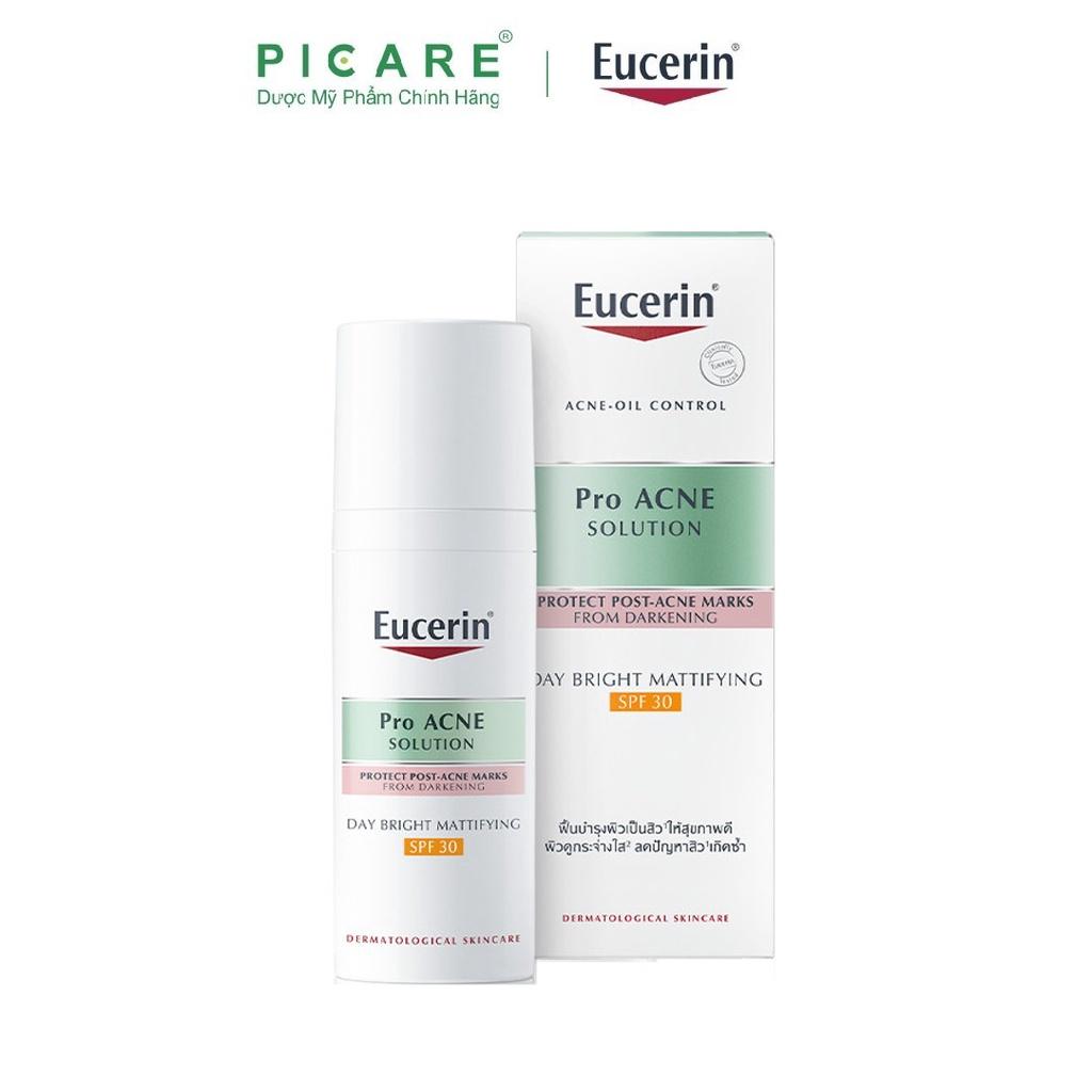 Kem Dưỡng Sáng Da Ban Ngày Cho Da Nhờn Mụn Eucerin Pro Acne Day Bright Mattifying SPF30 50ml