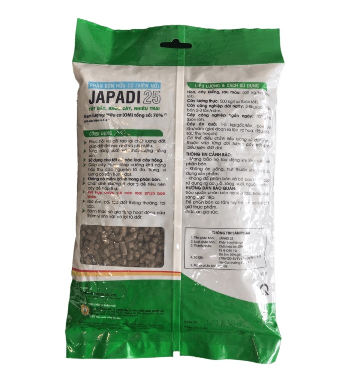 Phân hữu cơ viên nở JAPADI nhập khẩu Nhật Bản giúp Nảy chồi - Dày lá - Kích hoa - Đậu trái