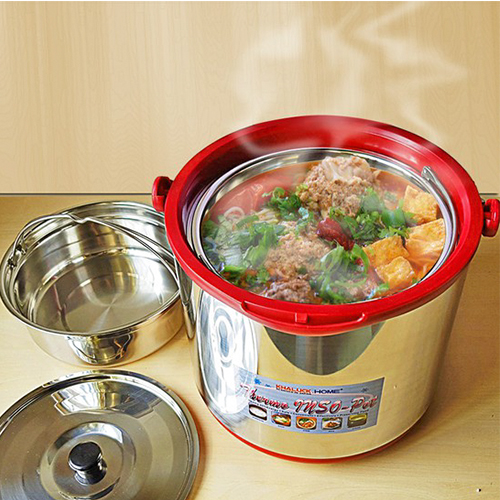 Nồi Ủ Nhiệt 5L và 6L Inox 304 Khaluck.Home Lòng Nồi Inox 304 Siêu Bền Trang Bị Quai Xách Tiện Lợi- Hàng Nhập Khẩu