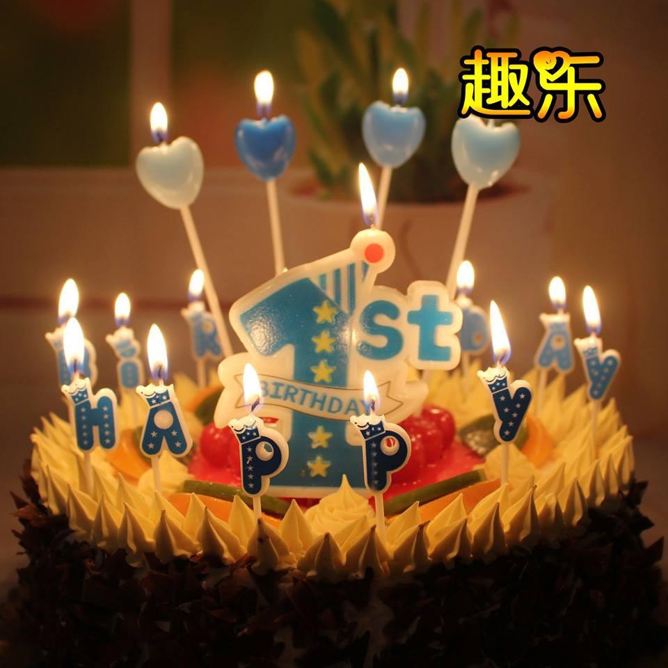 Bộ nến chữ happy birth day dành cho bé trai và bé gái