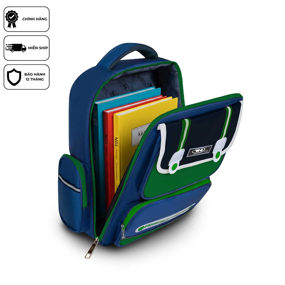 Balo học sinh cao cấp chống nước TNBags Smart Green TN.B 3111 balo đi học đi chơi tiện dụng cho bé thiết kế hiện đại êm ái bền đẹp!