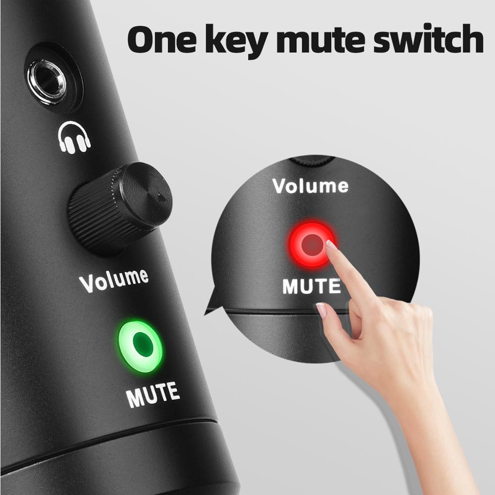 Micrô điện dung USB chuyên nghiệp Depusheng A9 Mic máy tính để bàn chơi game có độ nhạy cao cho PC Ghi âm Youtube Truyền phát video Màu sắc: A9