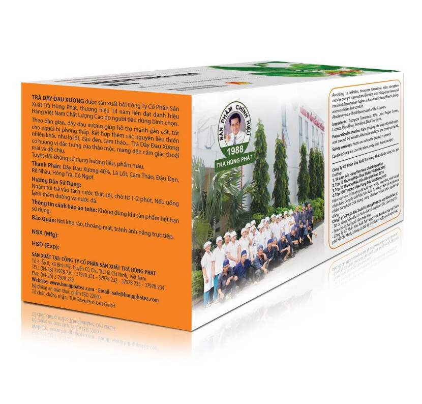 Trà Dây Đau Xương Hộp 25 Gói - Rheumatism Tea - Thương hiệu Hùng Phát