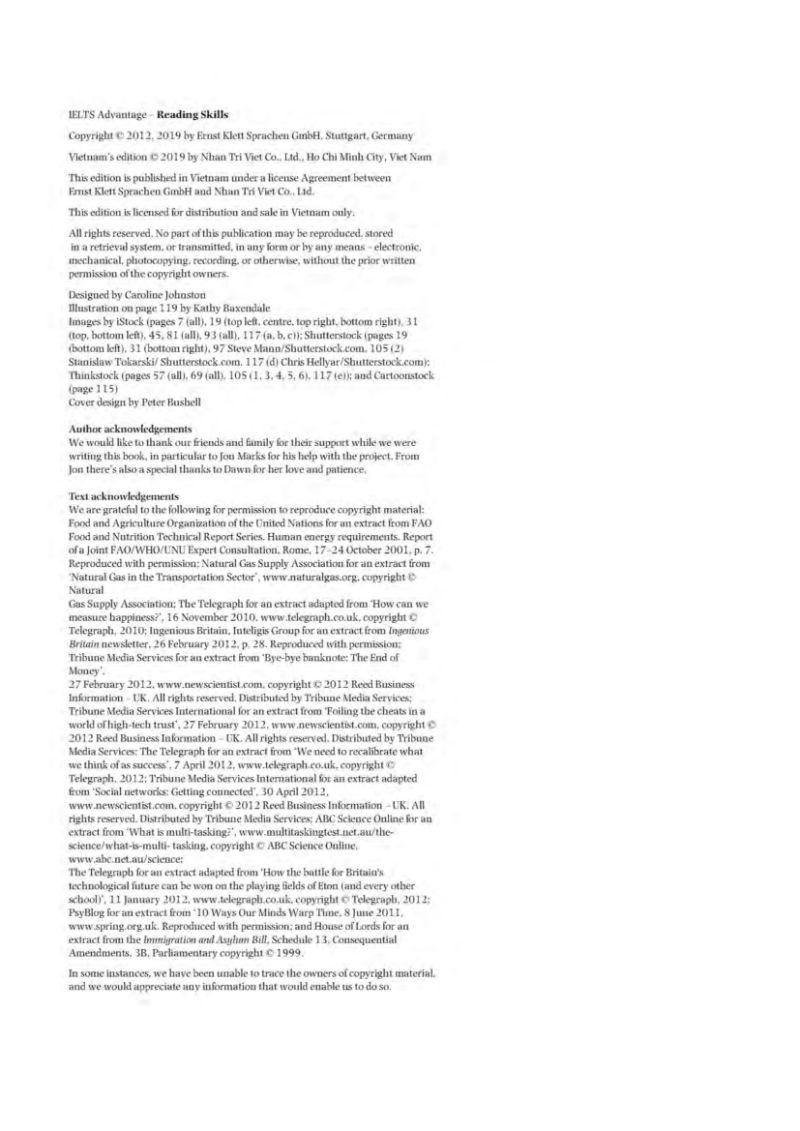 Sách IELTS Advantage Reading Skills