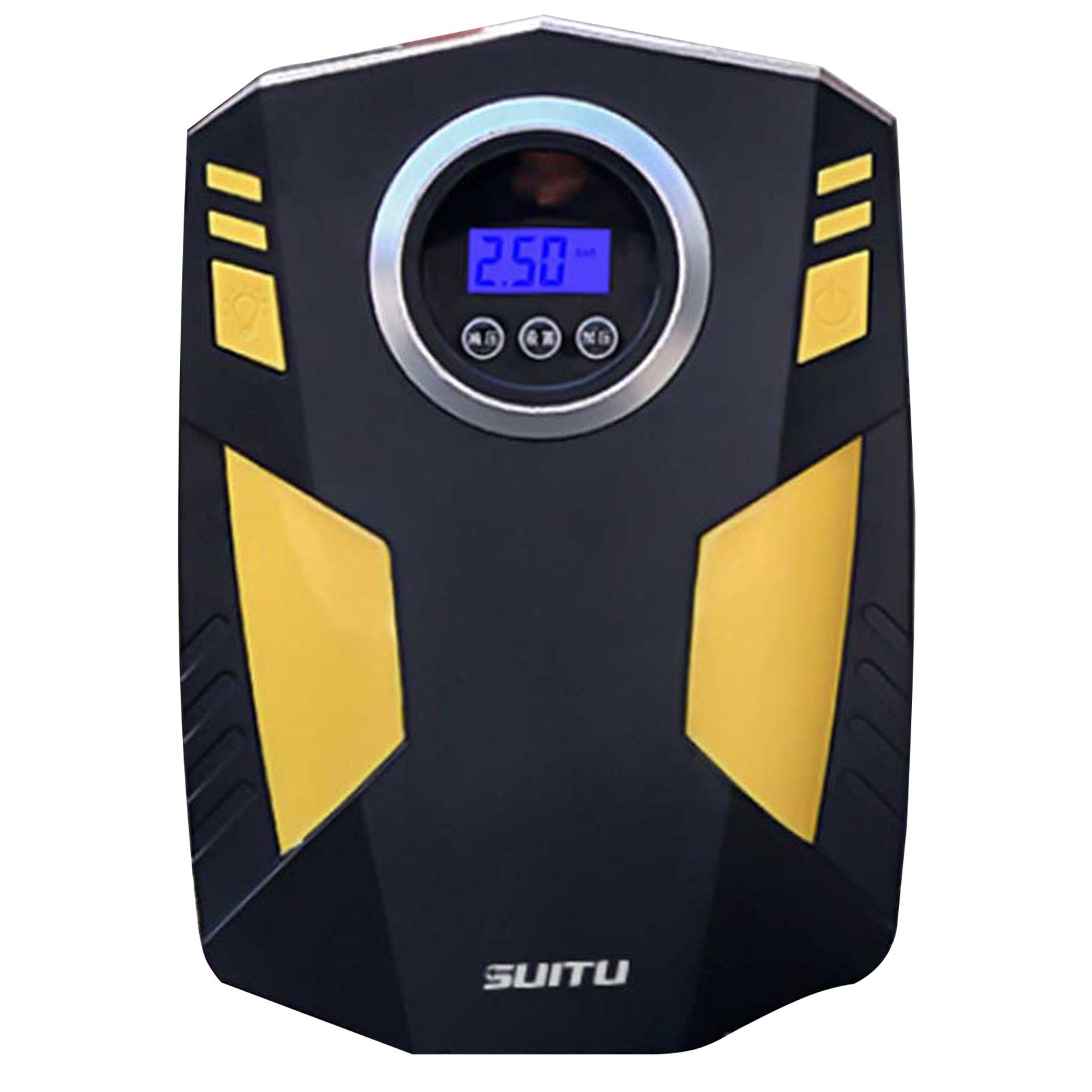 Car Tire Inflatable Pump Portable 12V Air Pump Snap Type Automatically Stop with Night Lamp