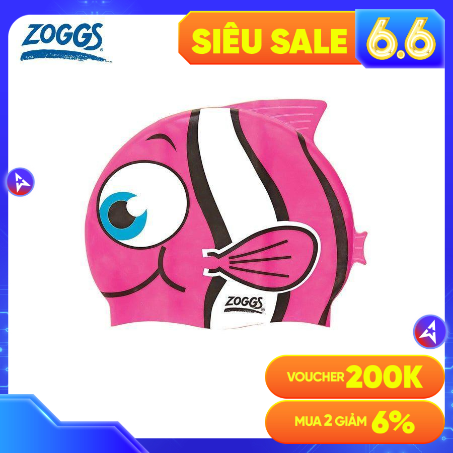 Nón mũ bơi trẻ em Zoggs Character Silicone - 302731 (6-14 tuổi)