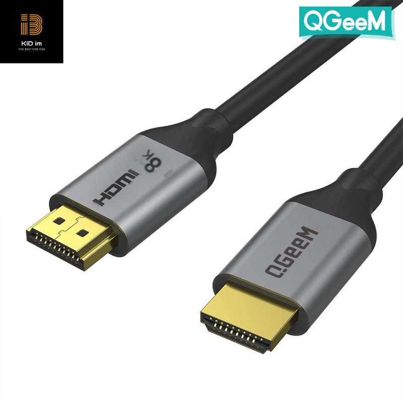 Cáp HDMI sang HDMI 2.1 8K QGeeM hợp kim nhôm dài 1.8m-Hàng Chính Hãng