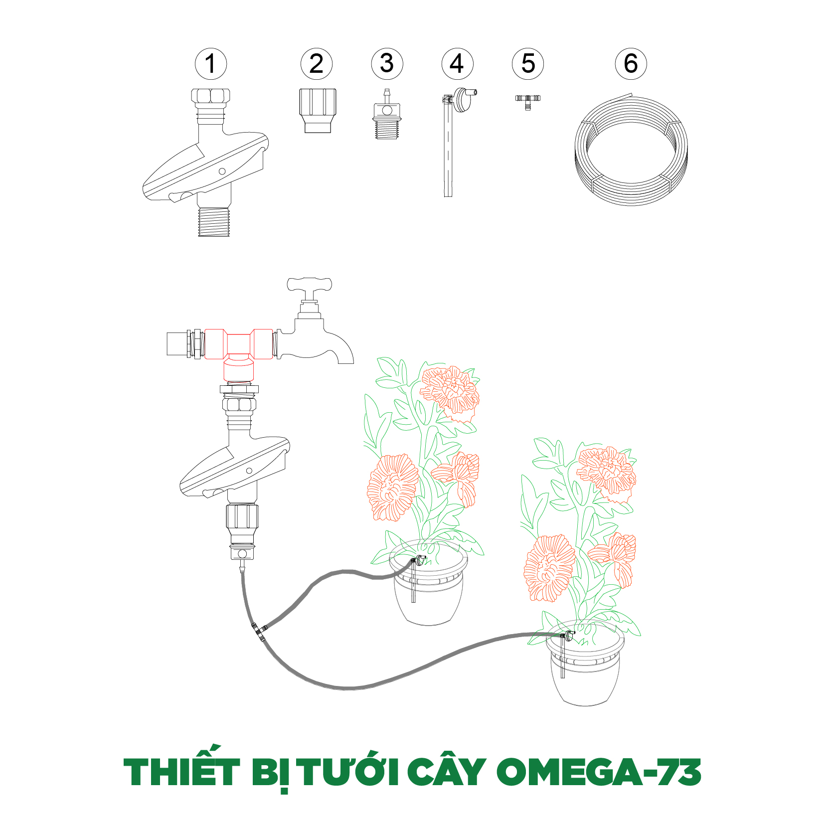 Thiết bị tưới cây OMEGA-73