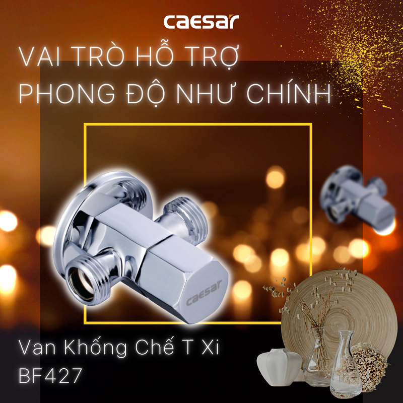 Van giảm áp - van T chia nước Caesar BF427