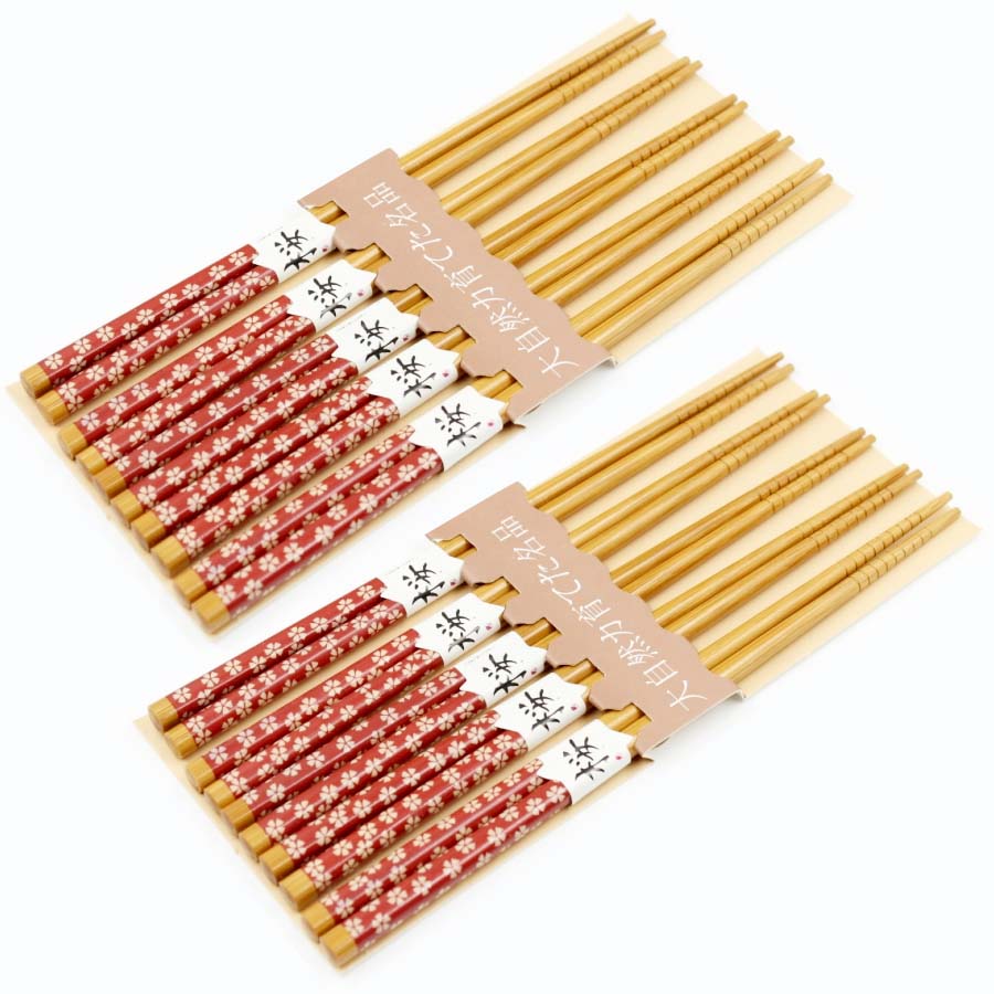 Bộ 2 set 5 đôi đũa trang trí hoa văn - Hàng Nội Địa Nhật