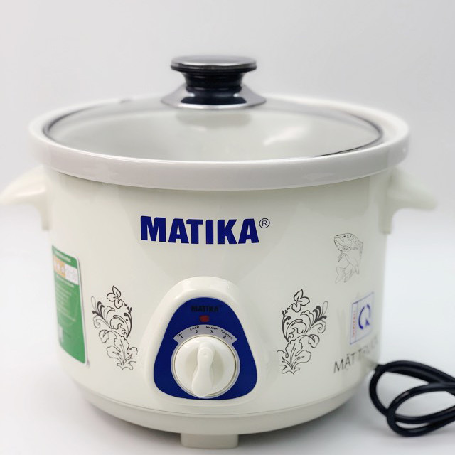 Nồi kho cá nấu cháo - Nồi nấu chậm Matika MTK-9125 - Hàng chính hãng