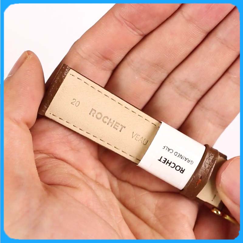 Dây Da Đồng Hồ ZRC Pháp Dòng BOSTON Da Bò Nâu Vân Sần