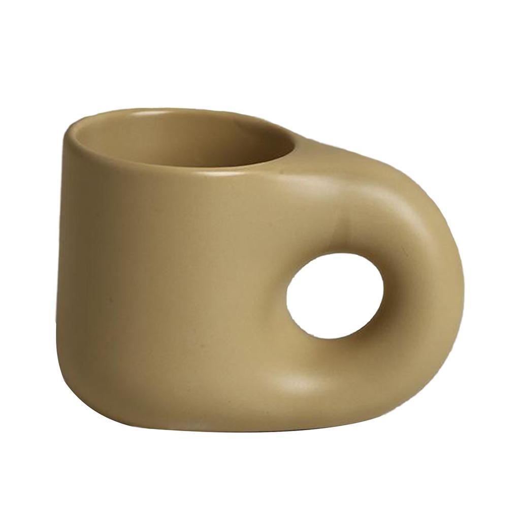 Ceramic Mug  Handle Coffee Mug Tea Cup Microwave and Safe Brown 320ml