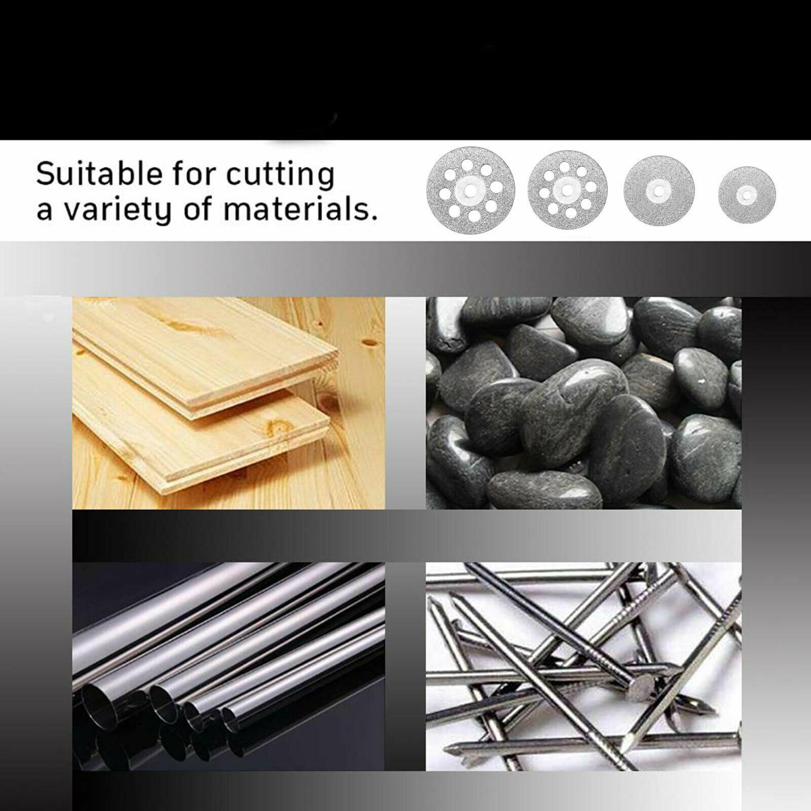 50Pcs Diamond Cutting Wheel Kit for Rotary Tools Die Grinder Metal Cut Off Disc