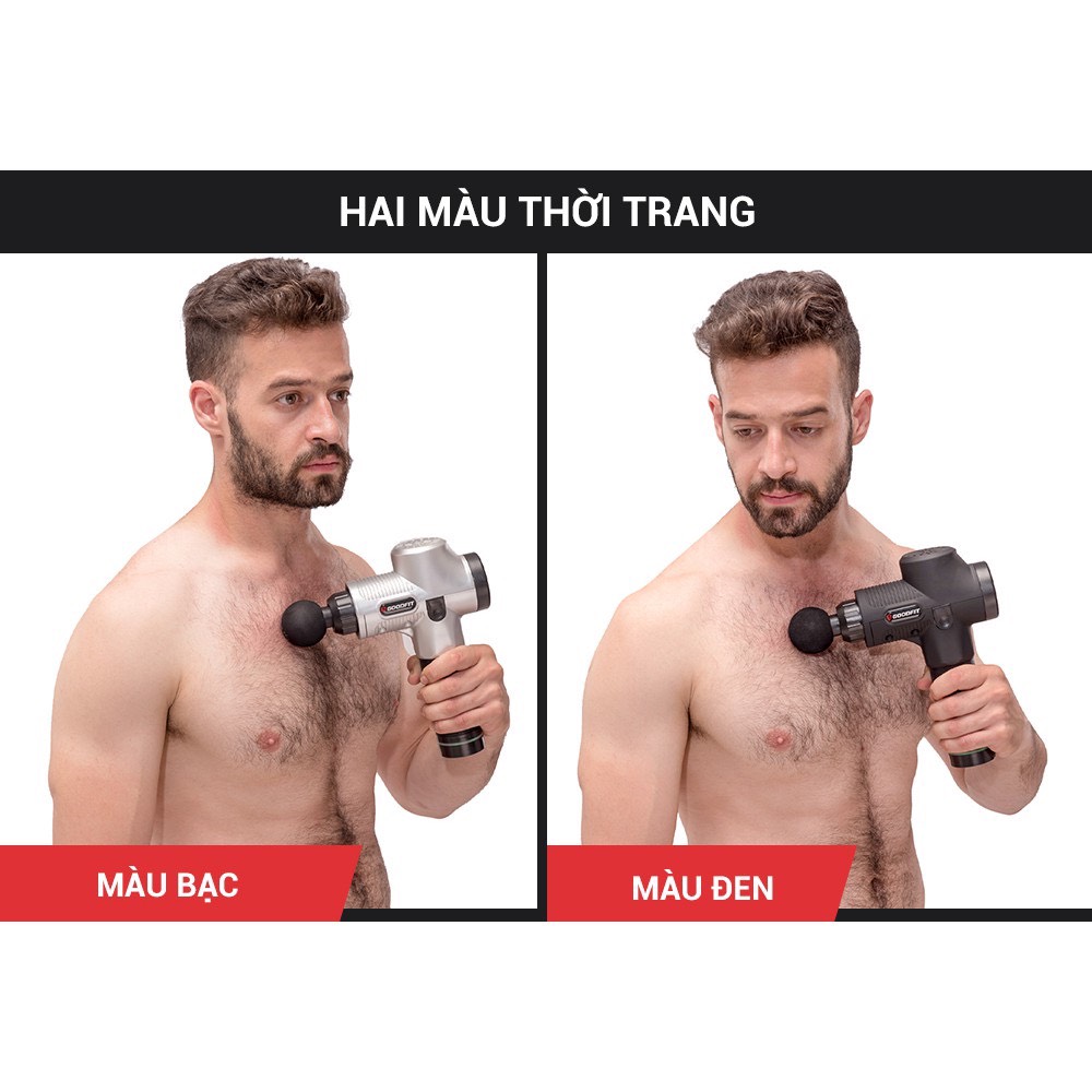 Máy mát xa cầm tay Massage chính hãng GoodFit GF211MG - 7 Cấp Độ, Hỗ Trợ Mát Xa Chuyên Sâu, Giảm Đau Cơ, Cứng Khớp. Tặng 1 Đồng Hồ Đeo Tay