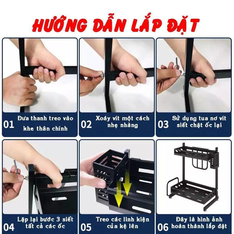 Kệ gia vị bếp inox 2 tầng 3 tầng sơn tĩnh điện chống gỉ cao cấp chính hãng PHÚ KHANG/ HUY ĐẠI