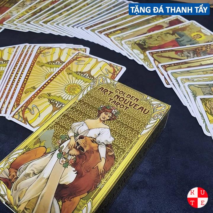 Bài Tarot Golden Art Noveau Tarot 78 Lá Bài Tặng File Tiếng Anh Và Đá Thanh Tẩy