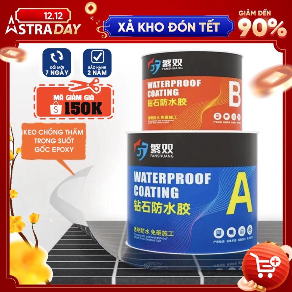 [Chính Hãng] Keo Epoxy - Keo chống thấm 2 thành phần trong suốt, sử lý chống thấm mặt sàn nhà vệ sinh